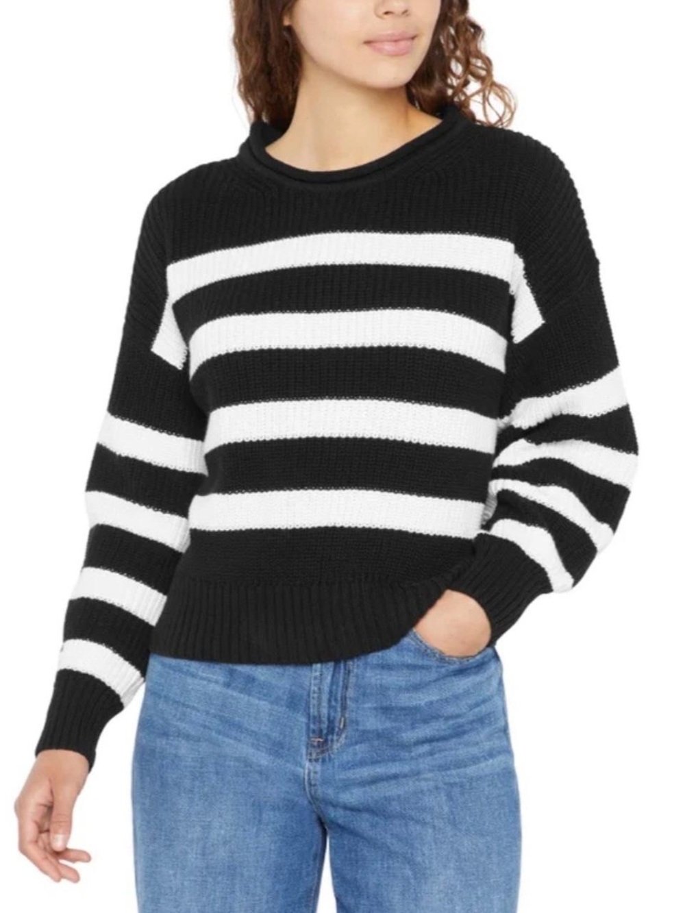 GAP 100% Cotton Roll Neck Striped Sweater XL